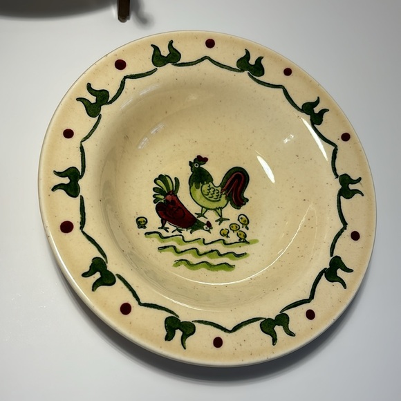 Metlox Poppytrail Fruit Dessert Sauce Bowls USA Homestead Provincial Rooster 6” - Picture 8 of 11